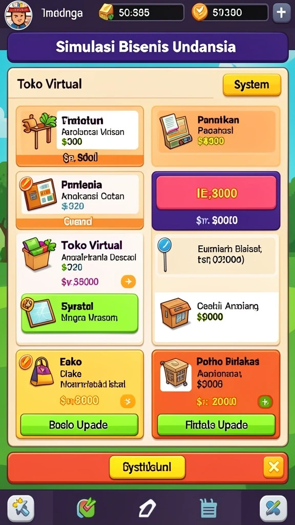 Screenshot menampilkan antarmuka utama permainan yang menarik.