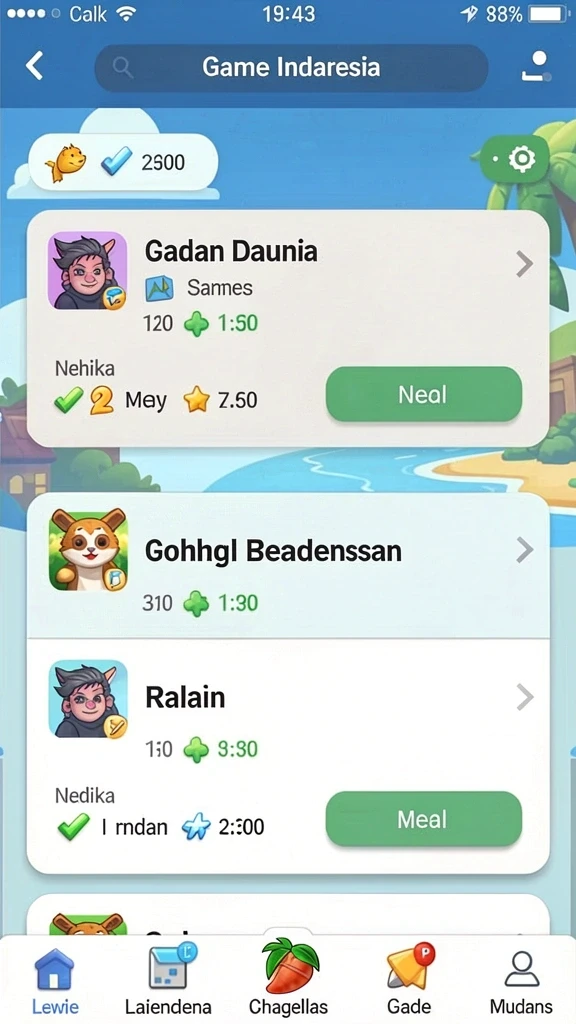 Grafis yang cerah dan animasi yang halus dalam permainan.