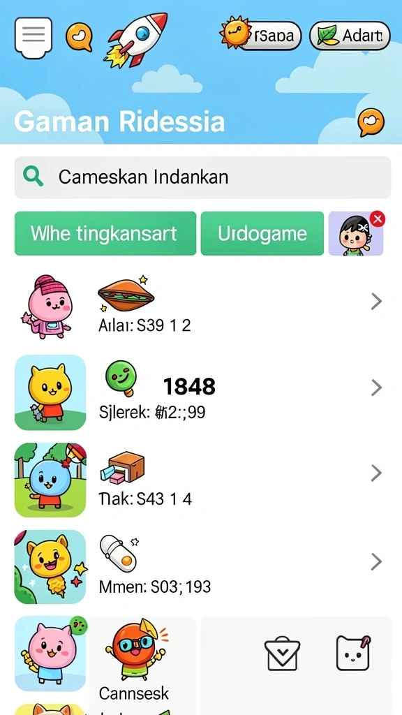 Karakter unik yang dapat dipilih sesuai gaya bermain.