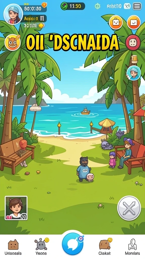 Layar menu dengan opsi karakter yang beragam.