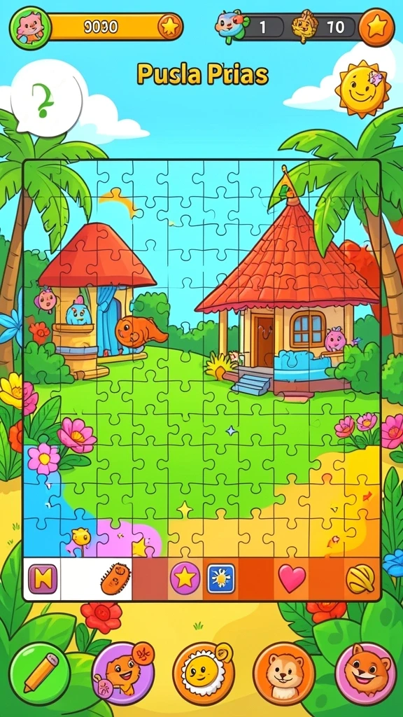 Tampilan awal yang penuh warna dan menarik.