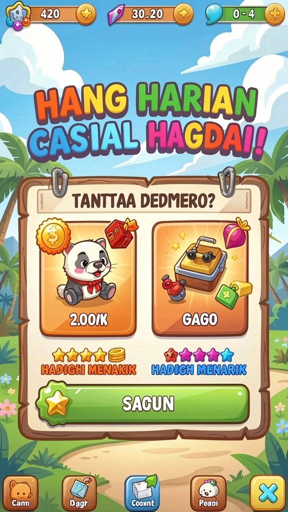 Tampilan grafis menawan dari permainan slot.