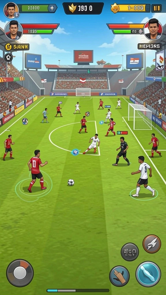 Tantangan seru di setiap level permainan.