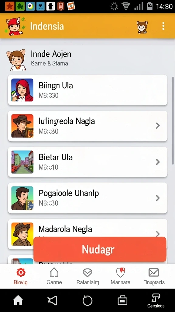 Beragam tema permainan yang seru dan variatif.