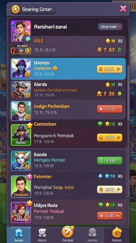 Tampilan antarmuka game yang menarik dan intuitif.