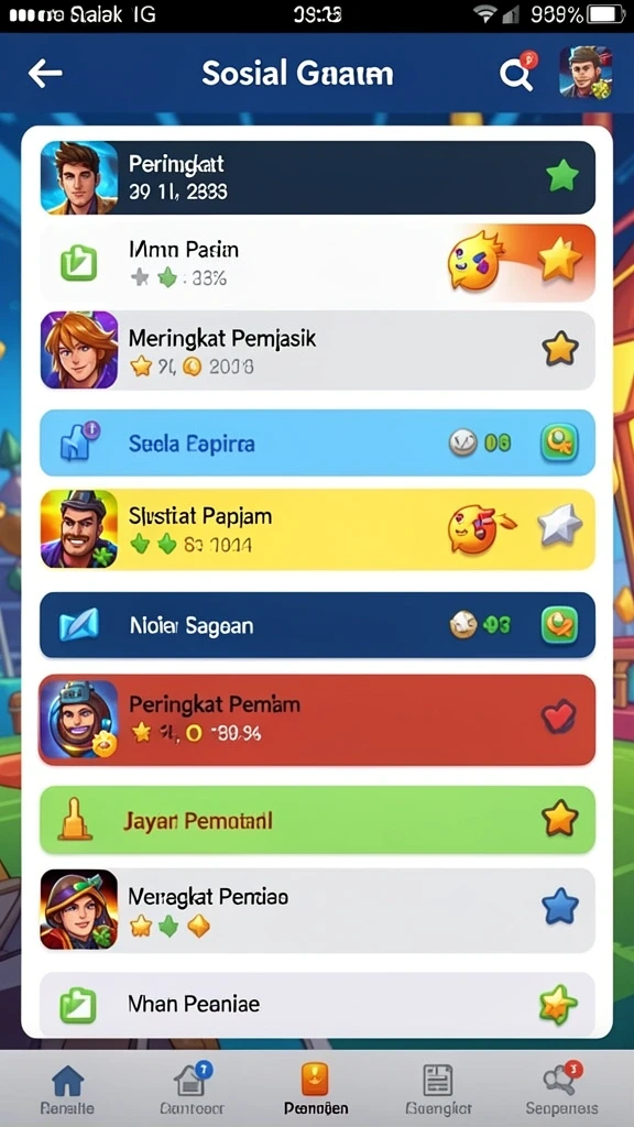 Berbagai pilihan game untuk semua kalangan.