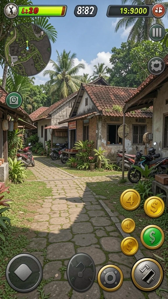 Visual menakjubkan dari pertempuran seru dengan musuh.