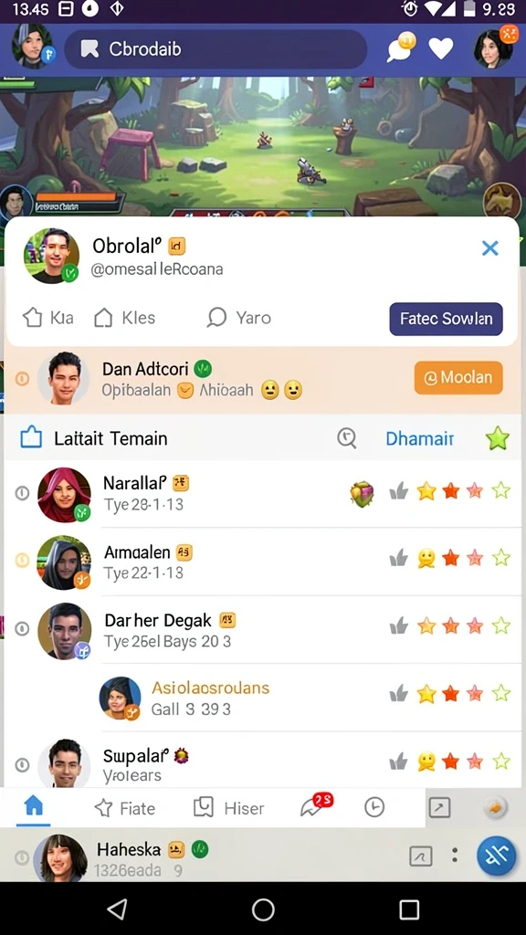 Gambaran tentang fitur interaktif yang mengasyikkan.