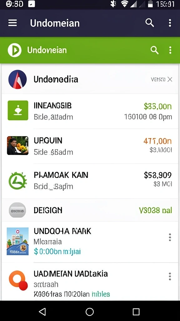 Tampilan antarmuka aplikasi yang menarik.